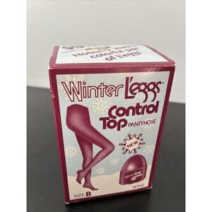 Vintage Winter Leggs Pantyhose Wine Size B Nylons Stockings Old Stock